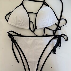 H&M White and Black Bikini